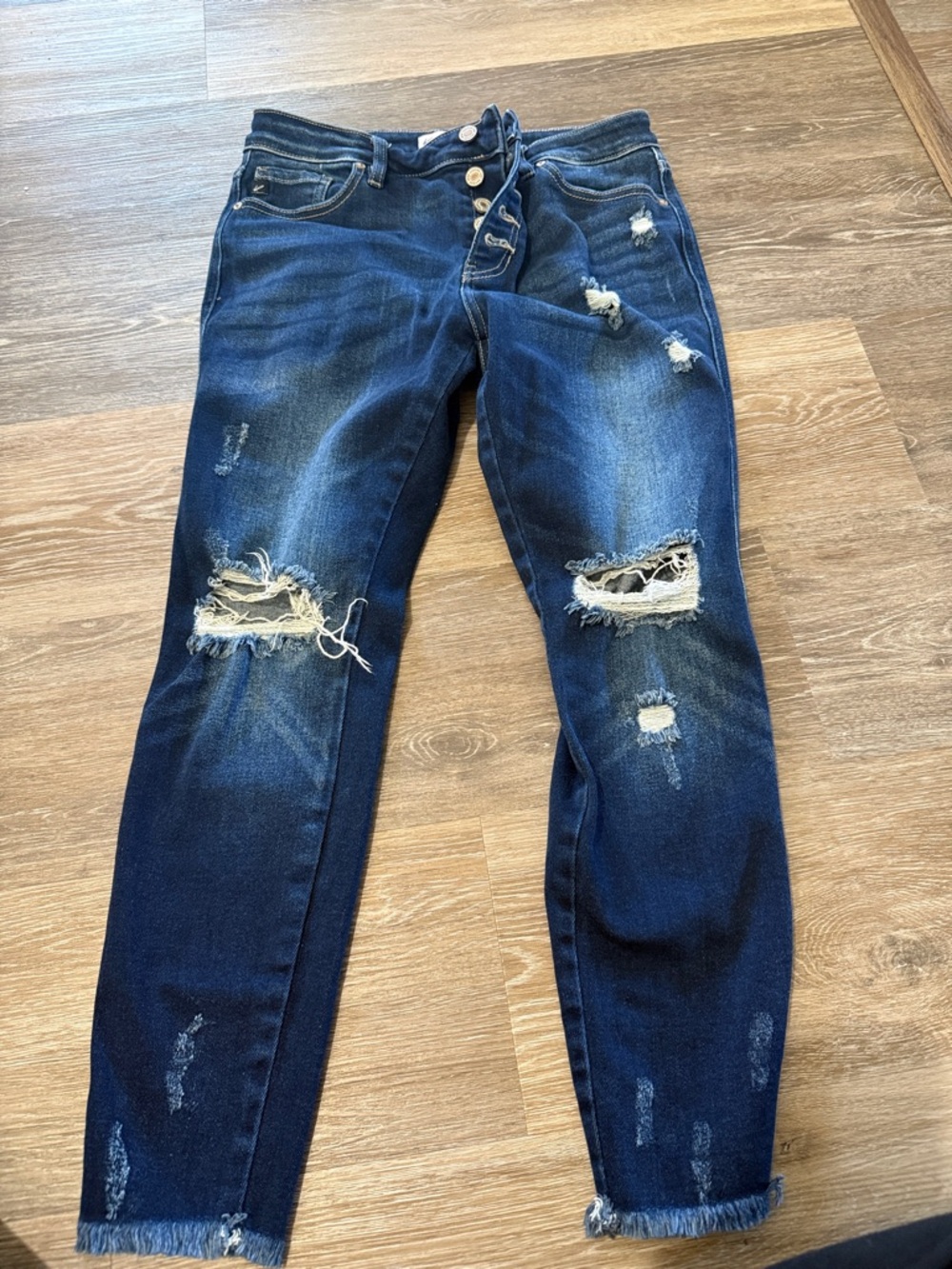 KanCan Dark Blue Distressed Skinny Jeans